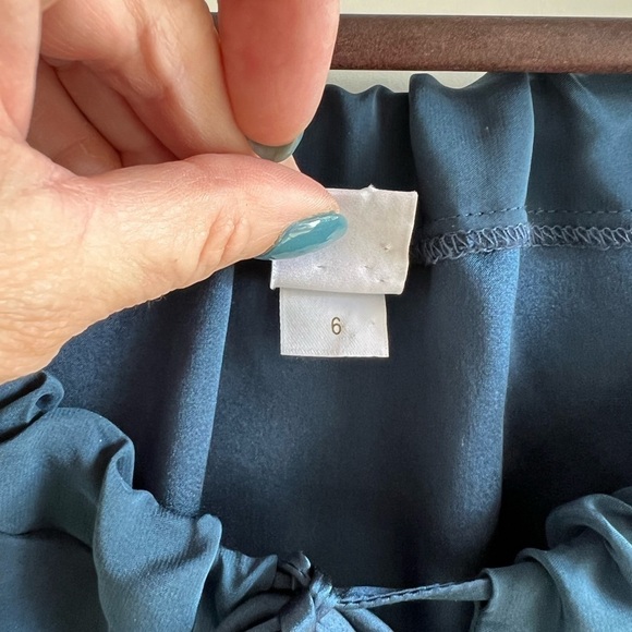 Abaete Silk Off the Shoulder Blouson Dress with Elbow Length Sleeve - Picture 8 of 10